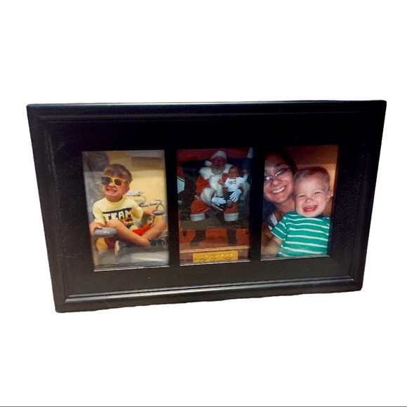 Black Wooden 3- 5x3” Photo Picture Frame